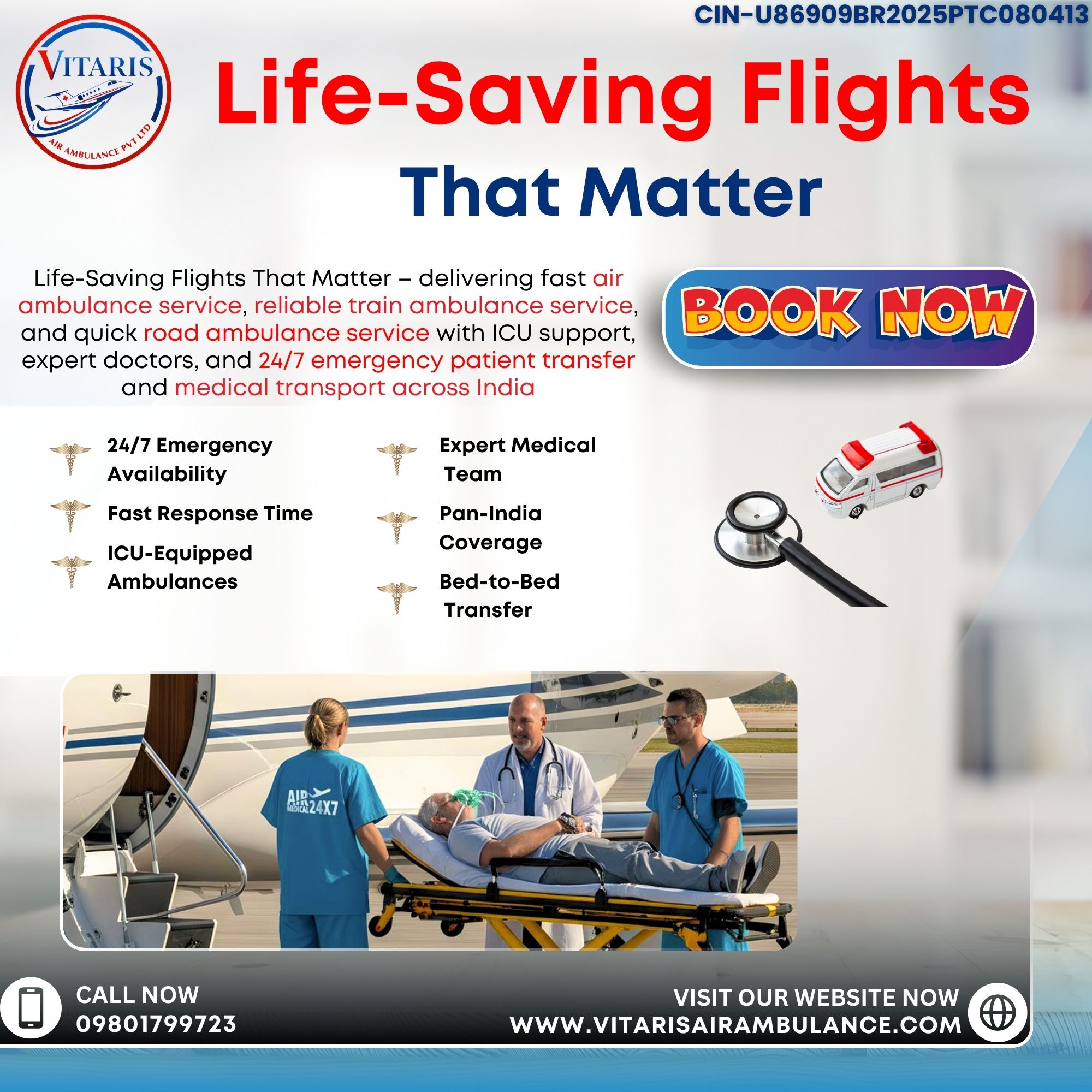 India’s Critical Care Transport Network with Advanced Air, Rail, and International Patient Transfer Solutions